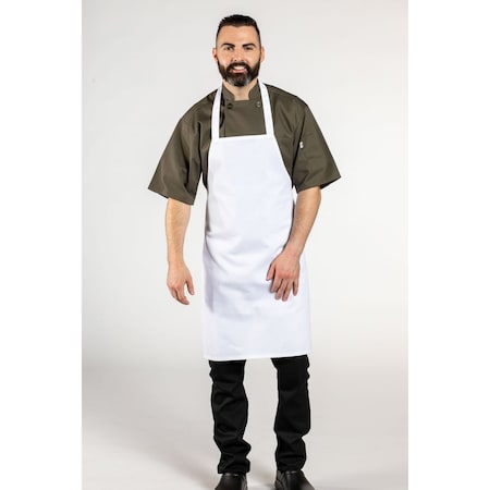 Uncommon Threads Mid-Length Bib Apron Wht 3005-2500